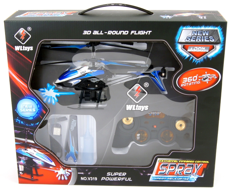 фото Вертолёт на радиоуправлении 3-к WL Toys V319 SPRAY водяная пушка (синий) фото Вертолёт на радиоуправлении 3-к WL Toys V319 SPRAY водяная пушка (синий)