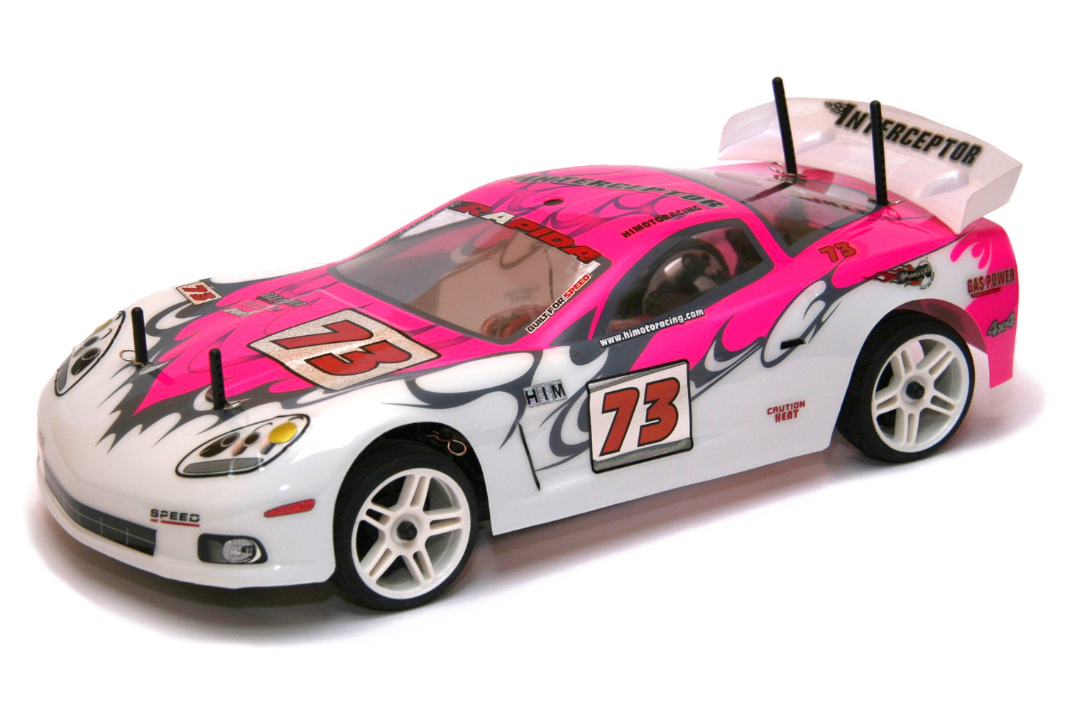 фото Радиоуправляемая модель Шоссейная 1:10 Himoto NASCADA HI5101 Brushed (розовый)