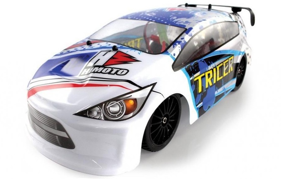 фото Радиоуправляемая модель Шоссейная 1:18 Himoto Tricer E18OR Brushed (белый)
