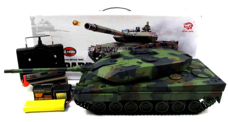 фото Танк р/у 2.4GHz 1:16 Heng Long Leopard II A6 с пневмопушкой и дымом (HL3889-1)