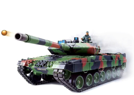 фото Танк р/у 2.4GHz 1:16 Heng Long Leopard II A6 с пневмопушкой и дымом (HL3889-1)