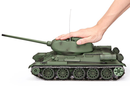 фото Танк на радиоуправлении 1:16 Heng Long T-34 с пневмопушкой и и/к боем (Upgrade)