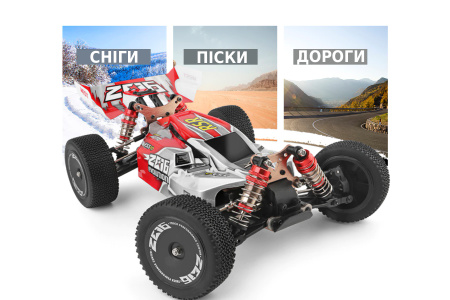 фото Машинка на радиоуправлении 1:14 багги WL Toys 144001 4WD (красный)