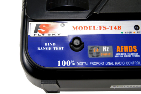 фото Пульт управления 4-канальный FlySky FS-T4B AFHDS с приёмником R6B