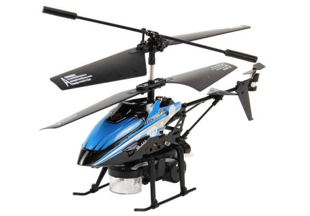 фото Вертолёт на радиоуправлении 3-к WL Toys V757 BUBBLE мыльные пузыри (синий)