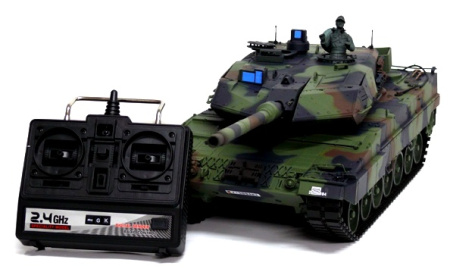 фото Танк р/у 2.4GHz 1:16 Heng Long Leopard II A6 с пневмопушкой и дымом (HL3889-1)