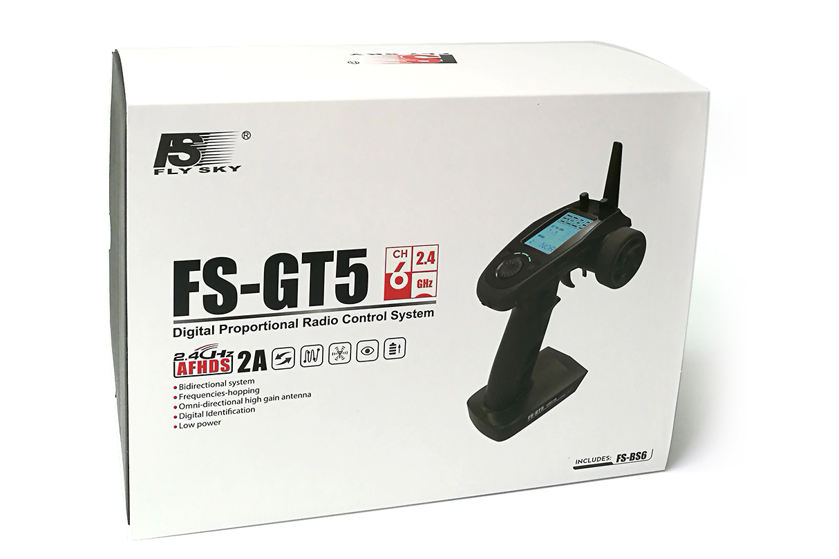 фото Пульт управления 5-канальный FlySky FS-GT5 AFHDS 2A с приёмником BS6
