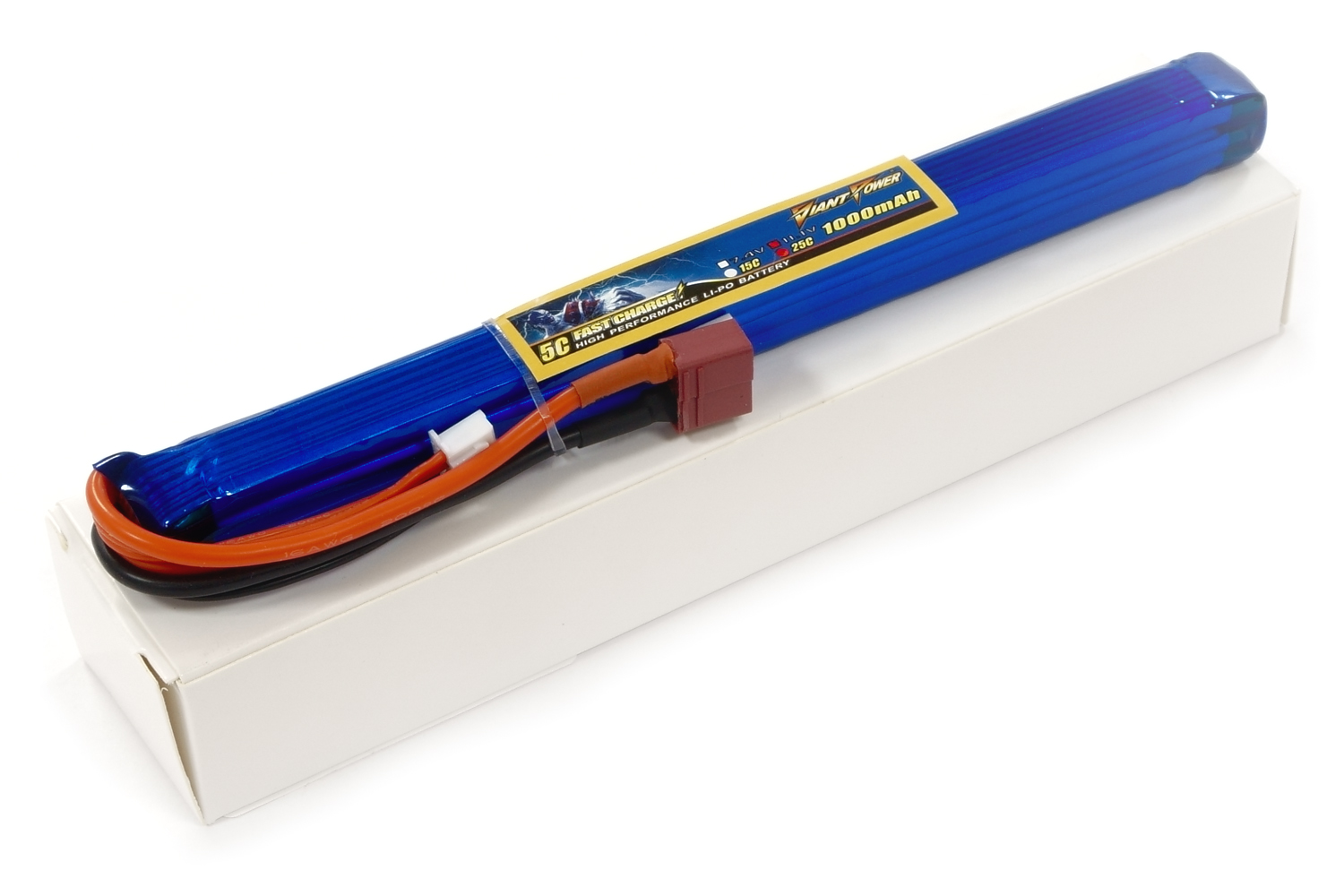 фото Аккумулятор для страйкбола Giant Power (Dinogy) Li-Pol 1000 мАч 11.1 В 185x15x15 мм T-Plug 25C