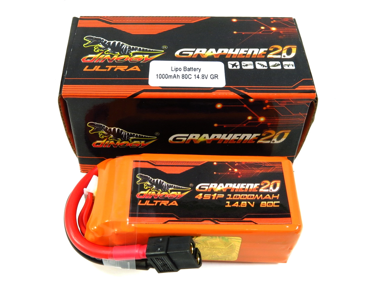 фото Аккумулятор для квадрокоптера Dinogy ULTRA G2.0 Li-Pol 1000 мАч 14.8 В 76x27x34 мм XT60 80C