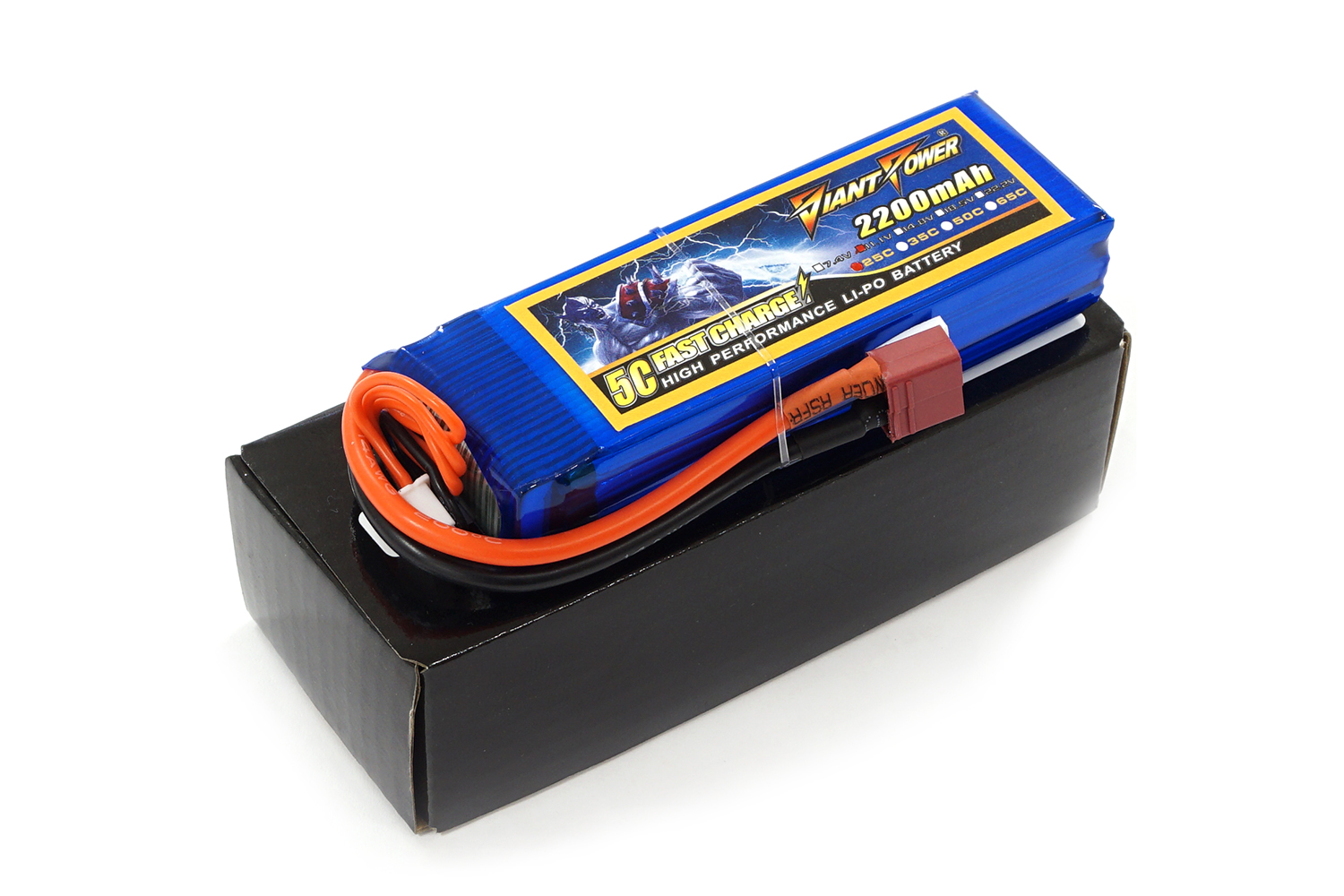 фото Аккумулятор для страйкбола Giant Power (Dinogy) Li-Pol 2200 мАч 11.1 В 102x34x24 мм T-Plug 25C