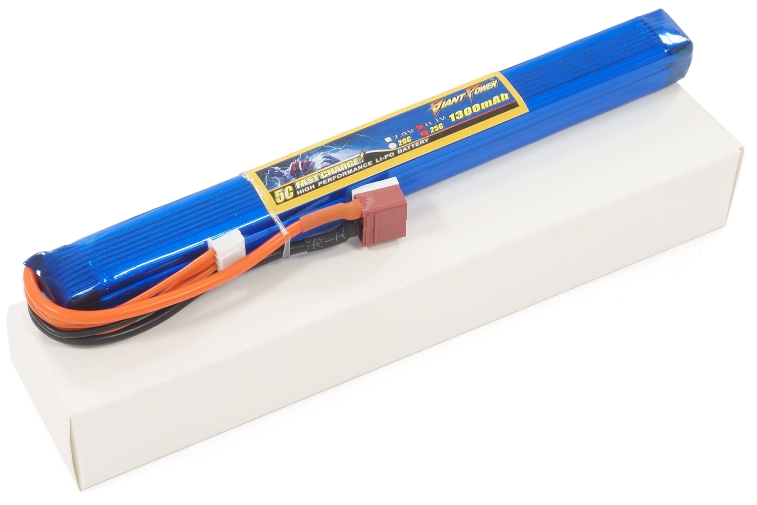 фото Аккумулятор для страйкбола Giant Power (Dinogy) Li-Pol 1300 мАч 11.1 В 190x18x17 мм T-Plug 25C