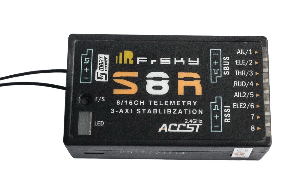 фото Приёмник 8к FrSky S8R с 3-осевой стабилизацией (EU)
