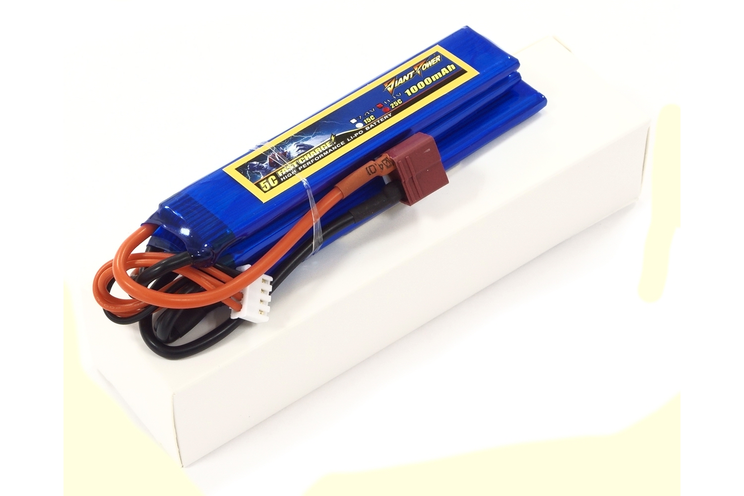 фото Аккумулятор для страйкбола Giant Power (Dinogy) Li-Pol 1000 мАч 11.1 В 103x20x5,5 мм T-Plug 25C