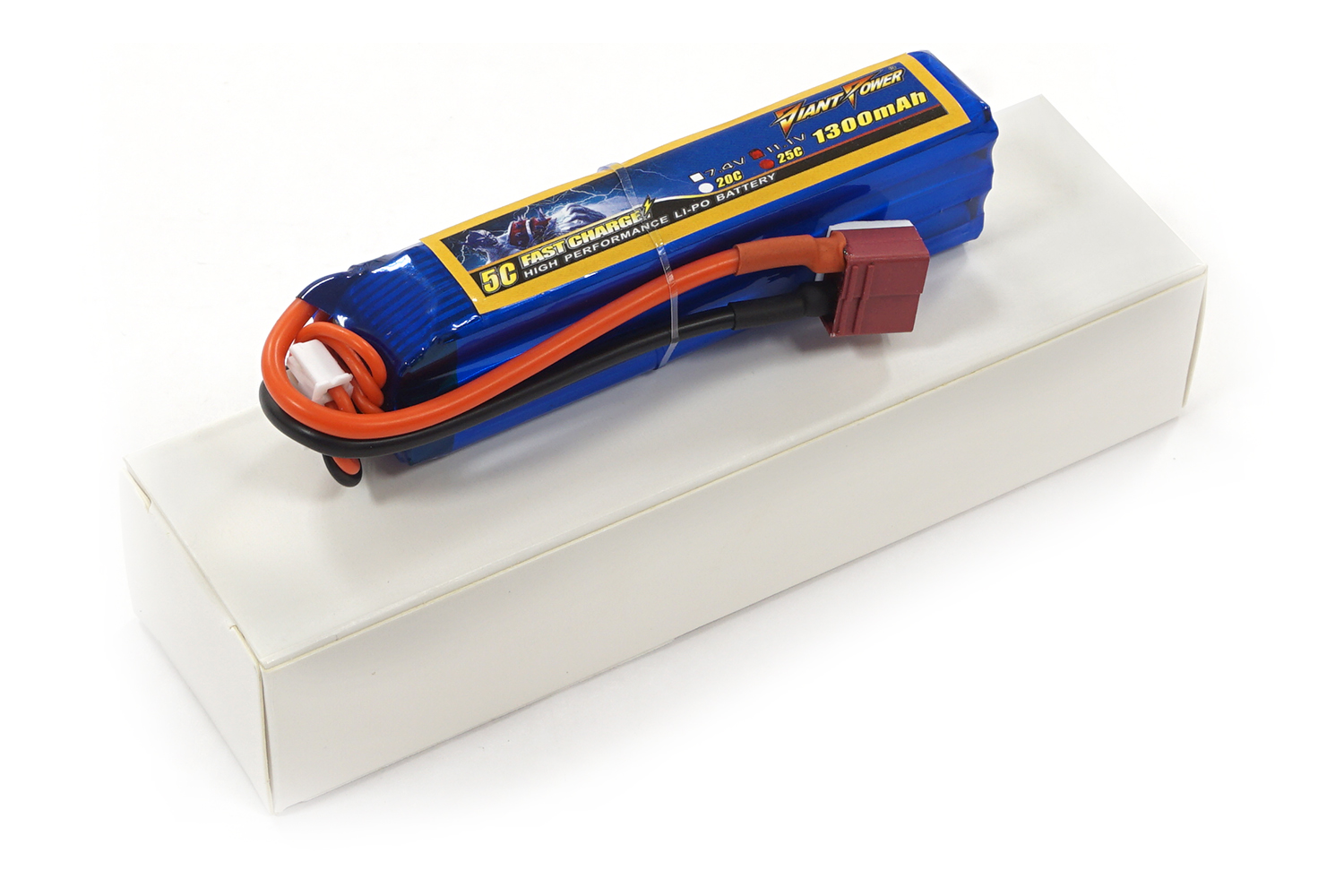 фото Аккумулятор для страйкбола Giant Power (Dinogy) Li-Pol 1300 мАч 11.1 В 96x20x24 мм T-Plug 25C