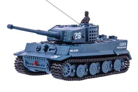 фото Танк микро р/у 1:72 Tiger со звуком (серый)
