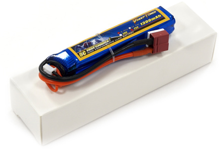 фото Аккумулятор для страйкбола Giant Power (Dinogy) Li-Pol 1300 мАч 7.4 В 95x18,5x17 мм T-Plug 25C