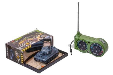 фото Танк микро р/у 1:72 Tiger со звуком (серый)